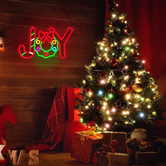 Christmas Joy Neon Sign Led Candy Dimmable Light Up Sign for Party Kids Gift - Picture 6 of 7